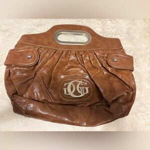 Guess Tan Tote Bag with Silver Accents